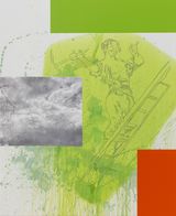 No sabe lo que hace Light Green by Juliao Sarmento contemporary artwork painting works on paper drawing