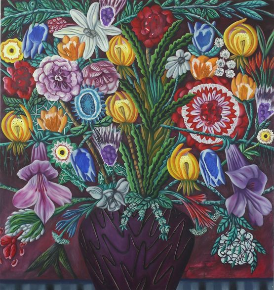 Die vergangliche Pracht 6 Die Vielfarbigen by Hartmut Neumann contemporary artwork Painting