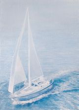 Blue Sky by Ling Wai Shan contemporary artwork painting