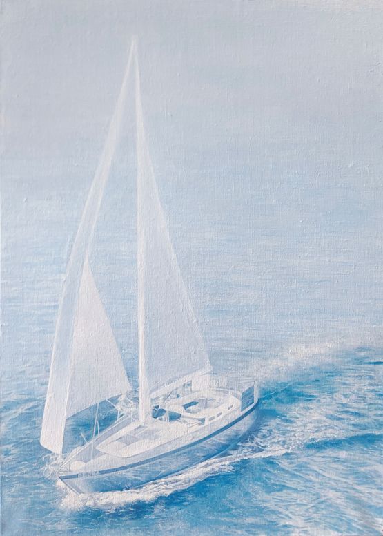 Blue Sky by Ling Wai Shan contemporary artwork Painting