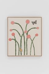Flowers grown from the earth by Lucia Vergara contemporary artwork textile
