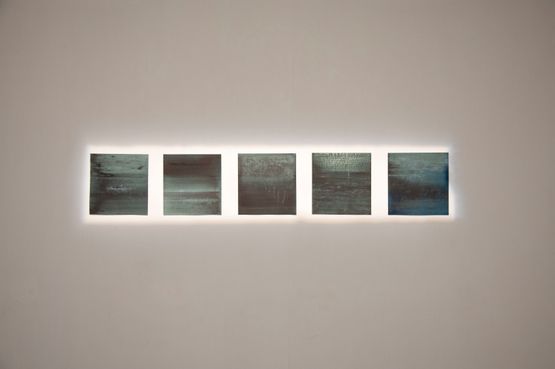 Night codes I II III IV V by Rai contemporary artwork Works on Paper