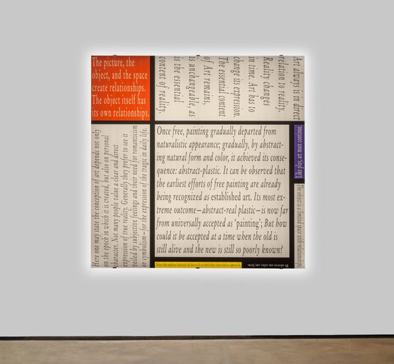 Mondrians Work XII by Joseph Kosuth contemporary artwork Print