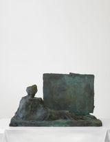 Tombstone and projection by Joao Maria Gusmao contemporary artwork sculpture