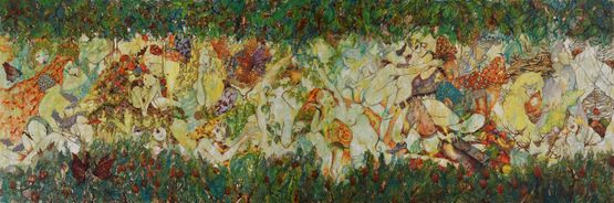 Secret in the Forest by Liu Chunliu contemporary artwork Painting