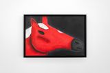 portrait of a red horse by Andrew Sim contemporary artwork drawing works on paper
