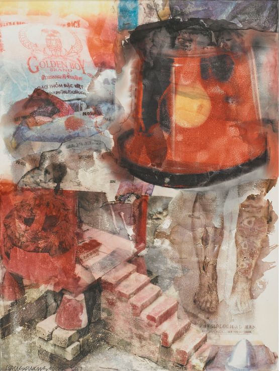 Golden Boy Anagram A Pun by Robert Rauschenberg contemporary artwork Print