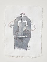 Headcase working drawing 5 by Julia Morison contemporary artwork works on paper