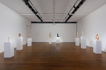 Contemporary art exhibition Linda Marrinon Scene at Edfu and other sculptures at Roslyn Oxley9 Gallery Sydney Australia