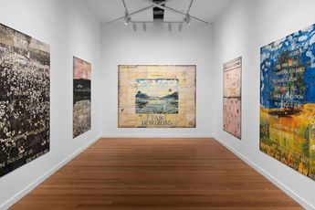 Contemporary art exhibition Imants Tillers A room filled with thoughts at Roslyn Oxley9 Gallery Sydney Australia