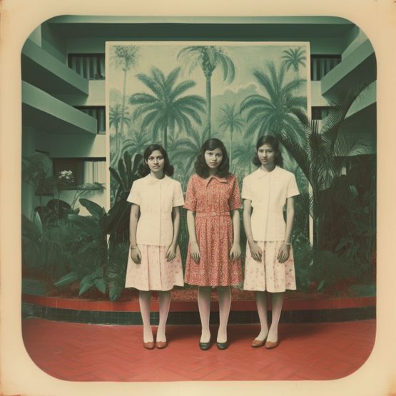 Three Sisters by Sabrina Tirvengadum contemporary artwork Print