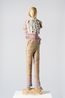 Woman with pink cummerbund by Linda Marrinon contemporary artwork Sculpture