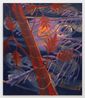 Hunters Moon Windy Red Tree Cushing by Ann Craven contemporary artwork Painting