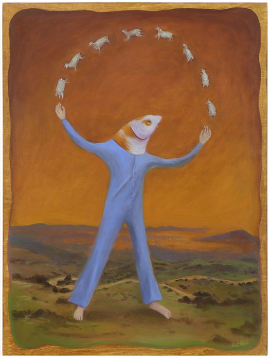 Counting Sheep - The First Night by Wing Lam Ant Ngai contemporary artwork Painting