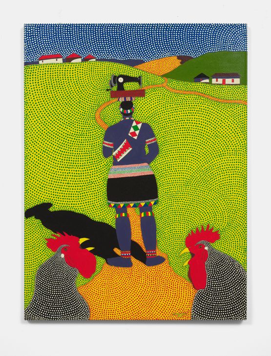 Rooster by Sibusiso Duma contemporary artwork Painting