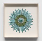 Aquamarine yellow by Jeremy Frey contemporary artwork mixed media