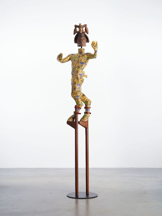 Hybrid Sculpture Satyr on Stilts by Yinka Shonibare contemporary artwork Design