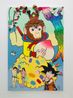 Monkey King and the Peach of Immortality by Yuree Kensaku contemporary artwork Painting