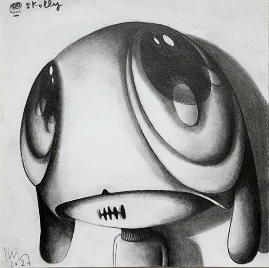 Skully by Edgar Plans contemporary artwork Works on Paper