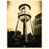 Covert to Overt - Water Tower gold by Shepard Fairey contemporary artwork Works on Paper