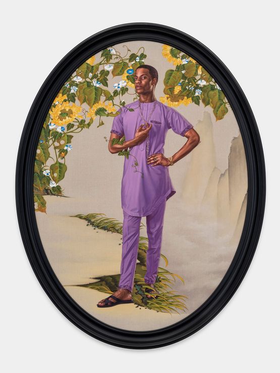 Portrait of Denola Grey by Kehinde Wiley contemporary artwork Painting