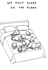 Untitled We Must Sleep on the Floor by David Shrigley contemporary artwork works on paper