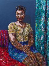 Dear Aghoghome by Marcellina Akpojotor contemporary artwork painting works on paper textile