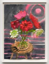 Dahlias For the Pink Moon 2023 by Ann Craven contemporary artwork painting