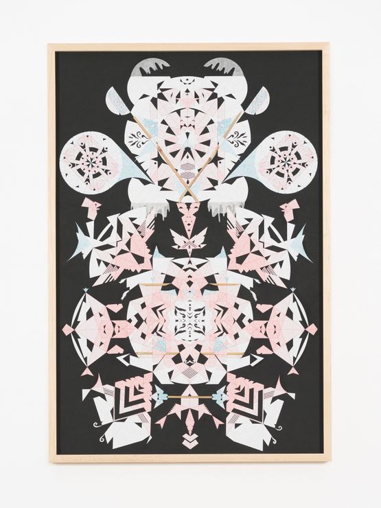 Tossing Goblin Radial Folds  Mesmerizing Mesh 84 by Haegue Yang contemporary artwork Works on Paper