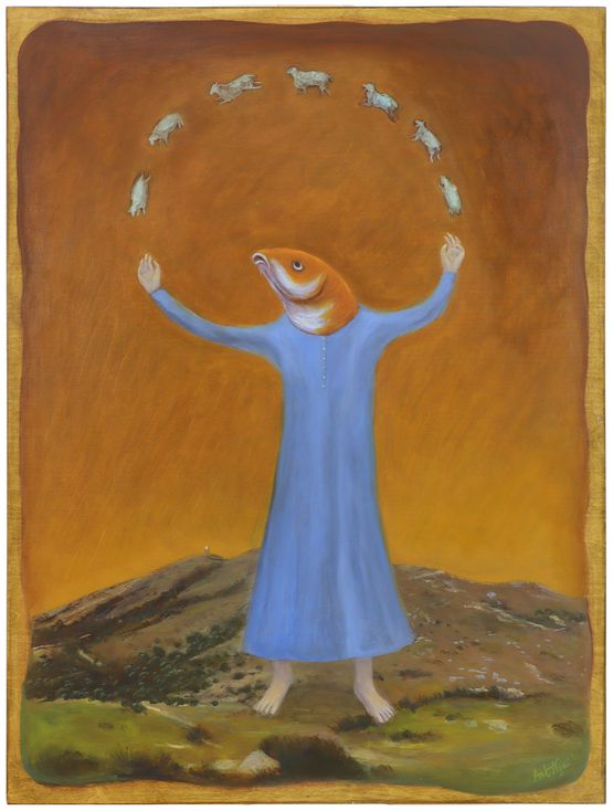 Counting Sheep - The Second Night by Wing Lam Ant Ngai contemporary artwork Painting