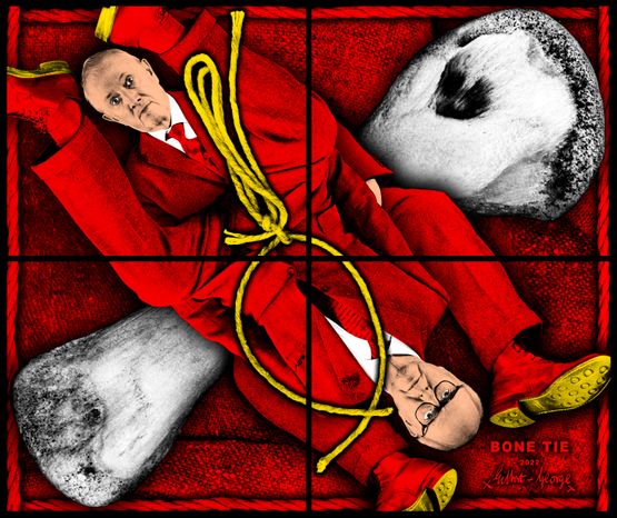 BONE TIE by Gilbert  George contemporary artwork Painting