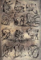 Migrant Labour Unfolding 2 by Vikrant Bhise contemporary artwork mixed media