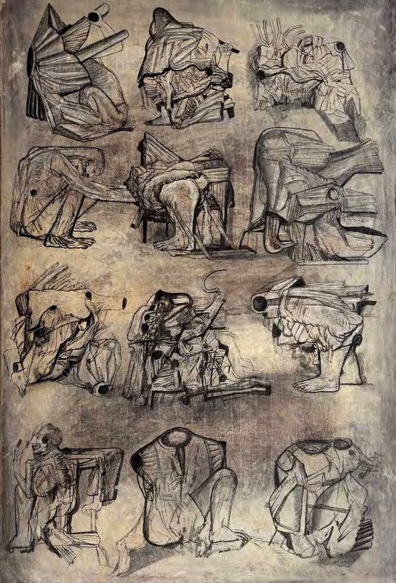 Migrant Labour Unfolding 2 by Vikrant Bhise contemporary artwork Mixed Media