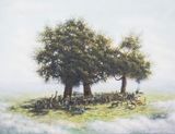 Reunion hommage a Theodore Rousseau by Ruben Fuentes contemporary artwork painting