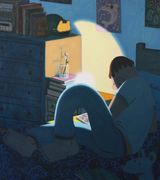 Comic Book Reader by Imon Boy contemporary artwork painting