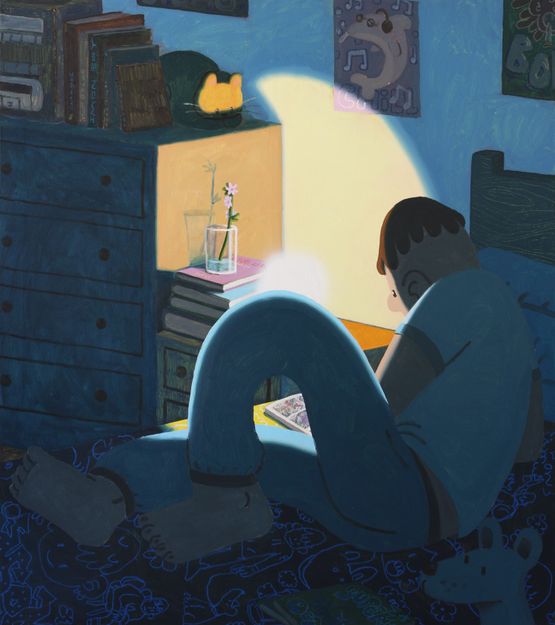 Comic Book Reader by Imon Boy contemporary artwork Painting