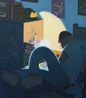 Comic Book Reader by Imon Boy contemporary artwork Painting