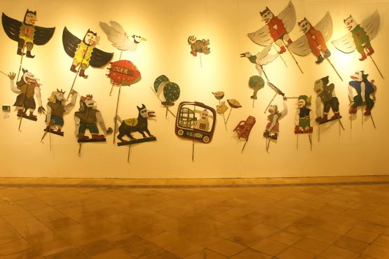 Momotaro by Heri Dono contemporary artwork Installation