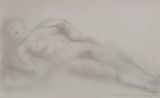 Femme nue allongee by Auguste Rodin contemporary artwork works on paper drawing