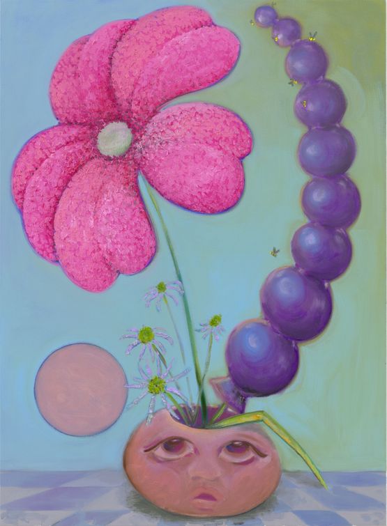 Pink Flower by Antone Konst contemporary artwork Painting