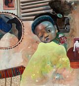 Ghost plaiters by Ndidi Emefiele contemporary artwork mixed media painting works on paper