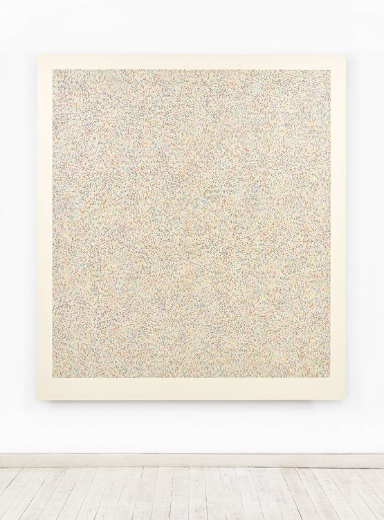 Illumine Light Grey  Yellow by James Hugonin contemporary artwork Painting