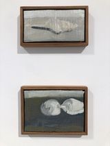 Souvenir  Two Shells Touching by Joelle Joubert contemporary artwork painting
