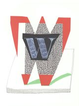 W from Hockneys Alphabet by David Hockney contemporary artwork print