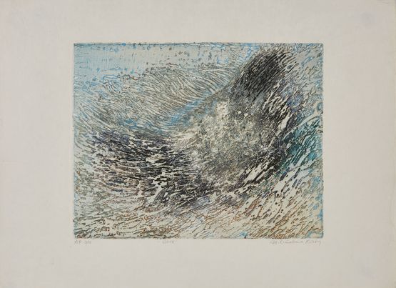 Wave by Krishna Reddy contemporary artwork Works on Paper