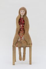 red button girl by Tanada Koji contemporary artwork sculpture