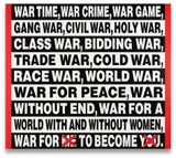Untitled WAR TIME WAR CRIME by Barbara Kruger contemporary artwork print