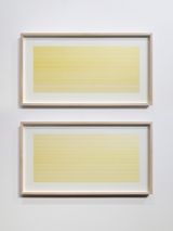 Diptych Yellow Tide Drawings San Diego and Los Angeles by Jill Baroff contemporary artwork drawing works on paper