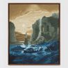 Waterfall and Venus Callipyge with destroyed Porsche 911 by Daniel Arsham contemporary artwork Painting