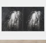 On Midnights Pall by Harold Mendez contemporary artwork painting textile works on paper
